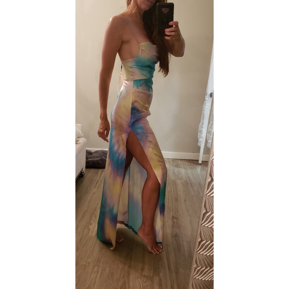 Retrofete Marlene Dress in Multi Tie Dye - Picture 16 of 17